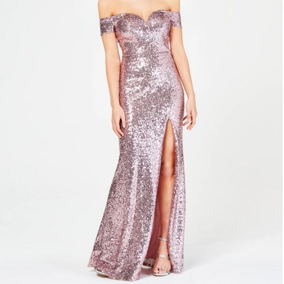 B Darlin Dresses & Skirts - Rose Gold Sequined Gown